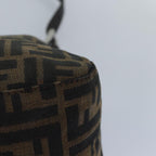 FENDI Zucca Canvas Mamma Baguette Shoulder Bag Brown Black Silverhk1612