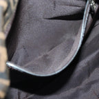 FENDI Zucca Canvas Mamma Baguette Shoulder Bag Brown Black Silverhk1612