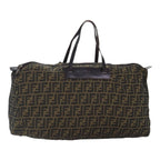 FENDI Zucca Canvas Boston Bag Brownhk1658
