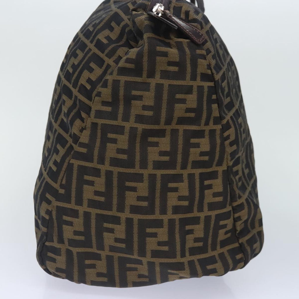 FENDI Zucca Canvas Boston Bag Brownhk1658