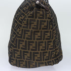 FENDI Zucca Canvas Boston Bag Brownhk1658