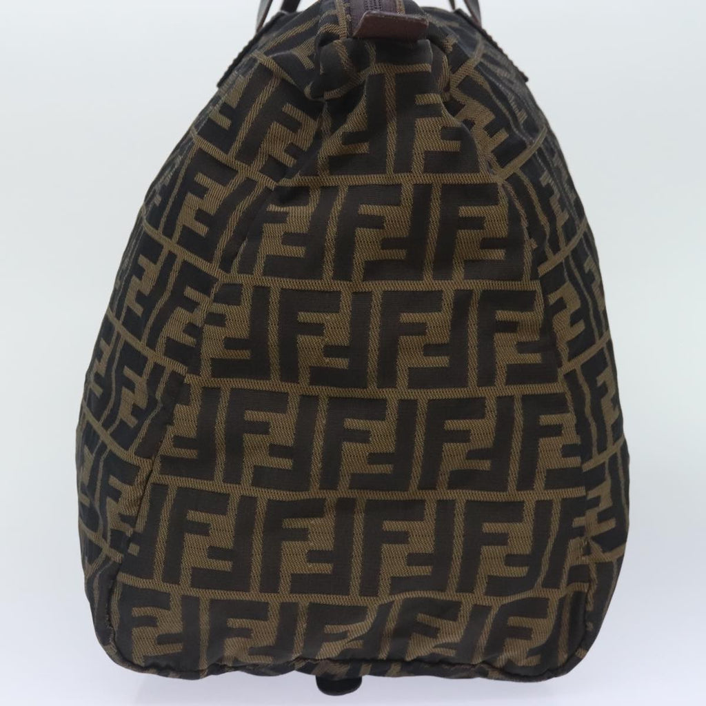 FENDI Zucca Canvas Boston Bag Brownhk1658
