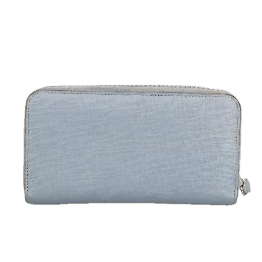 FENDI Wallet Leather Light Blue Silverhk1811