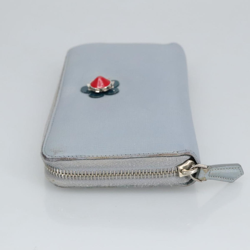 FENDI Wallet Leather Light Blue Silverhk1811