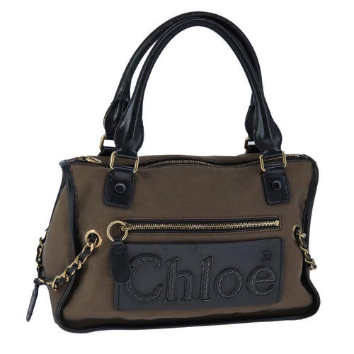 Chloe Harley Shoulder Bag Canvas Brown hk1877