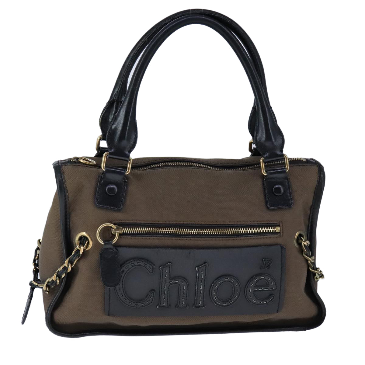 Chloe Harley Shoulder Bag Canvas Brown hk1877