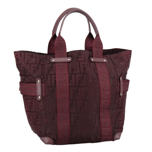 FENDI Zucca Canvas Tote Bag Redhk1926