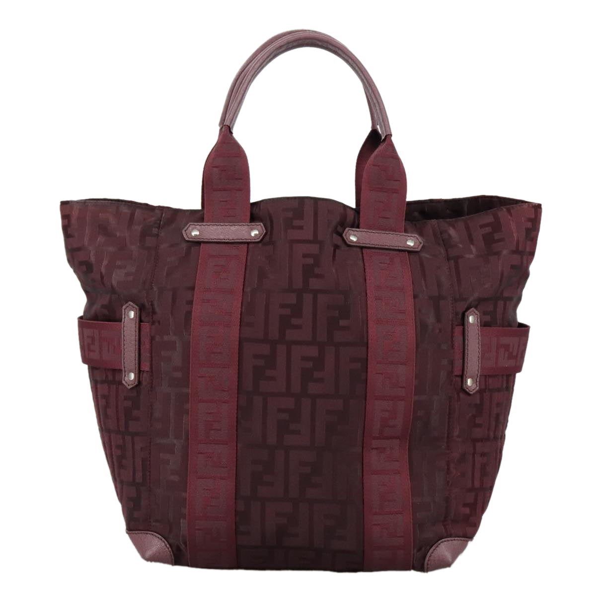 FENDI Zucca Canvas Tote Bag Redhk1926