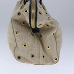 FENDI Chameleon Bag Hand Bag Canvas 2way Beigehk1927