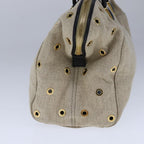 FENDI Chameleon Bag Hand Bag Canvas 2way Beigehk1927