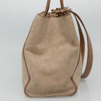 FENDI To joule Hand Bag Canvas 2way Gold Beigehk1977