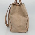FENDI To joule Hand Bag Canvas 2way Gold Beigehk1977