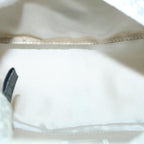 FENDI Zucchino Canvas Mamma Baguette Shoulder Bag Silverhk852