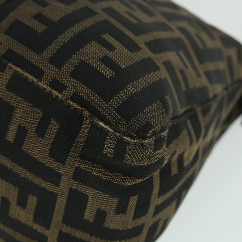 FENDI Zucca Canvas Mamma Baguette Shoulder Bag Brownhk856