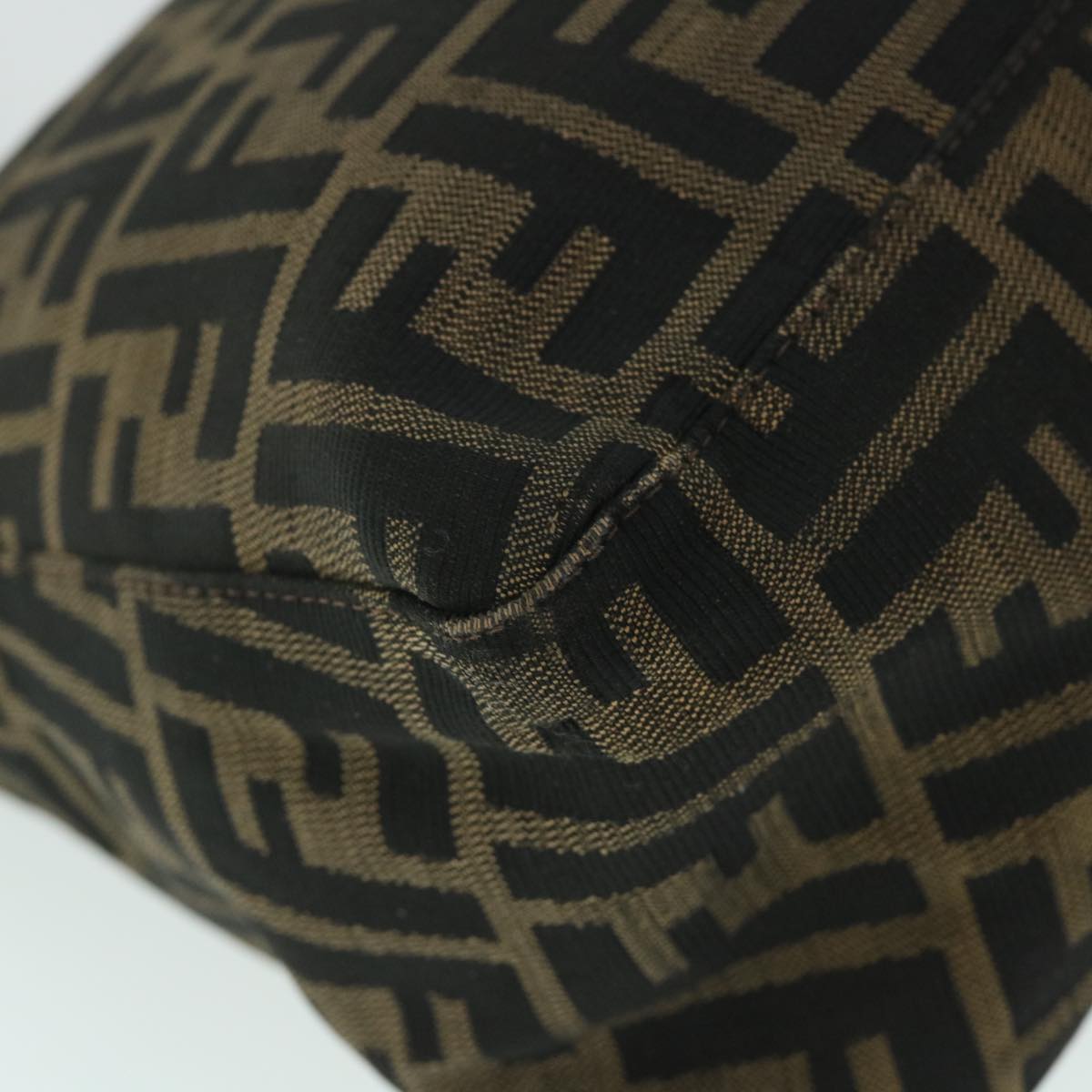 FENDI Zucca Canvas Mamma Baguette Shoulder Bag Brownhk856