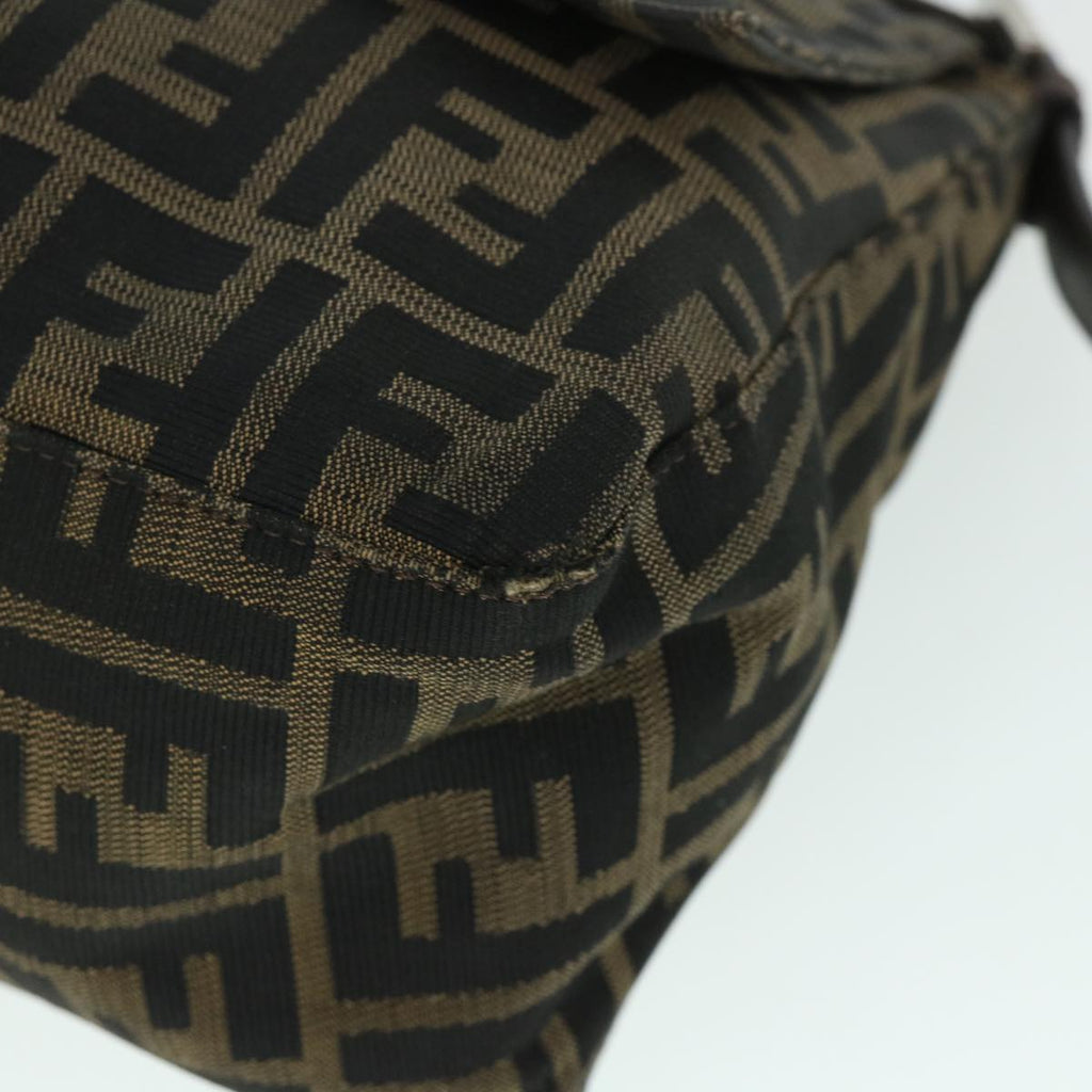 FENDI Zucca Canvas Mamma Baguette Shoulder Bag Brownhk856