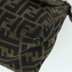 FENDI Zucca Canvas Mamma Baguette Shoulder Bag Brownhk856