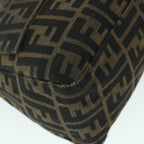 FENDI Zucca Canvas Mamma Baguette Shoulder Bag Brownhk856