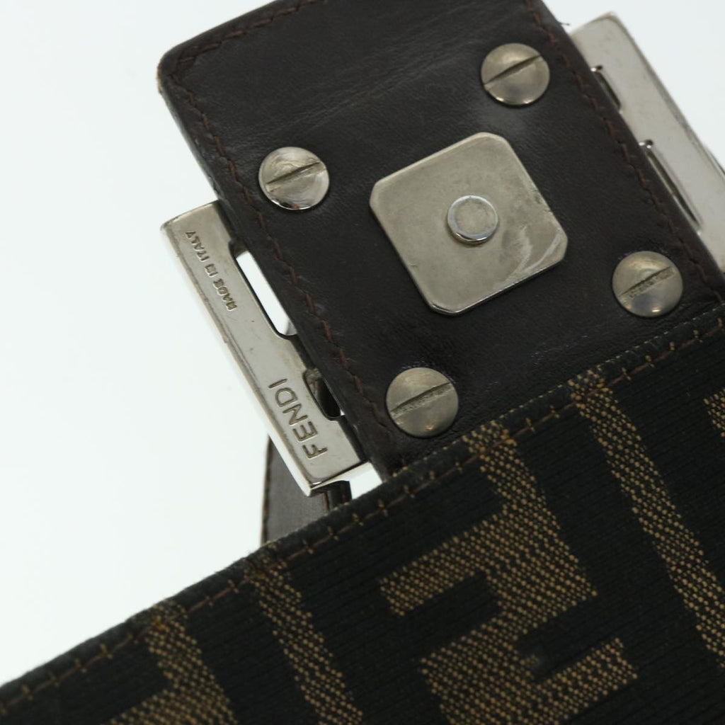FENDI Zucca Canvas Mamma Baguette Shoulder Bag Brownhk856