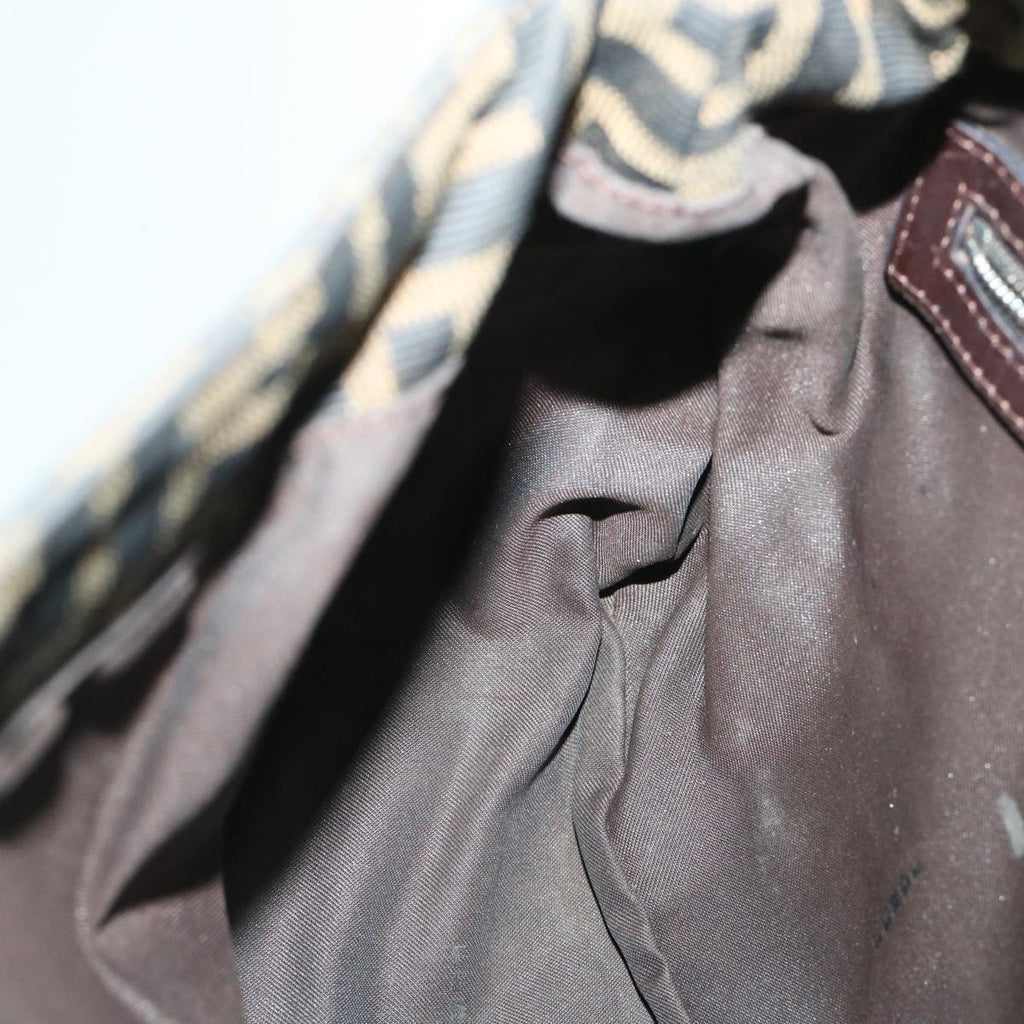 FENDI Zucca Canvas Mamma Baguette Shoulder Bag Brownhk856