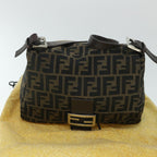 FENDI Zucca Canvas Mamma Baguette Shoulder Bag Brownhk856