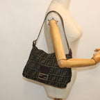 FENDI Zucca Canvas Mamma Baguette Shoulder Bag Brownhk856