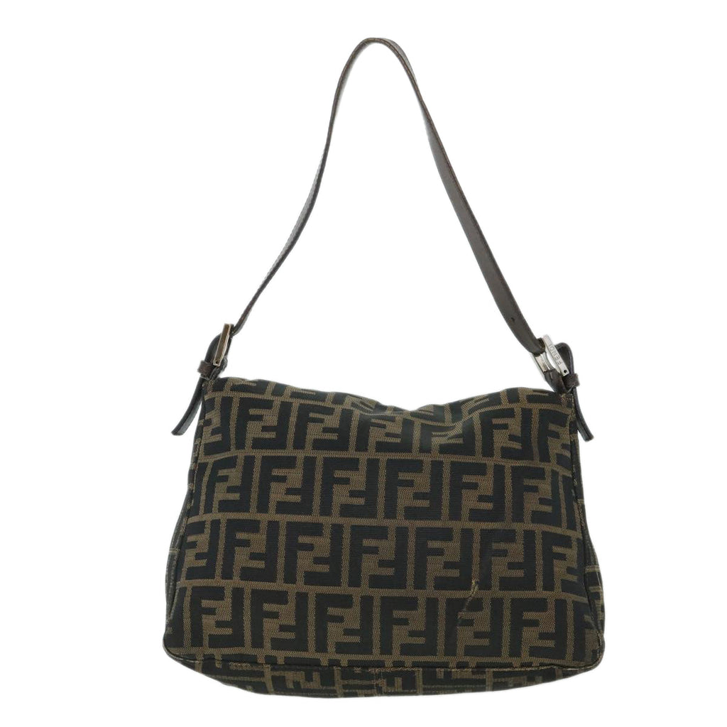 FENDI Zucca Canvas Mamma Baguette Shoulder Bag Brownhk856