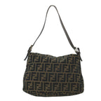 FENDI Zucca Canvas Mamma Baguette Shoulder Bag Brownhk856