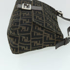 FENDI Zucca Canvas Mamma Baguette Shoulder Bag Brownhk856