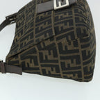 FENDI Zucca Canvas Mamma Baguette Shoulder Bag Brownhk856