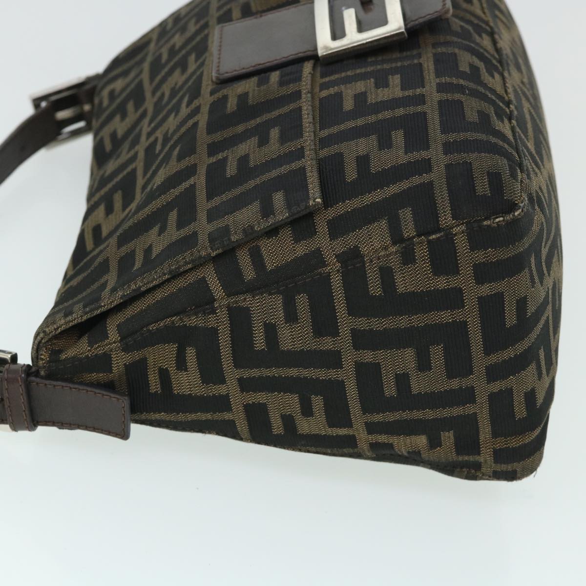 FENDI Zucca Canvas Mamma Baguette Shoulder Bag Brownhk856