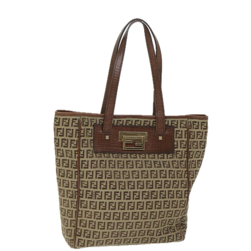 FENDI Zucchino Canvas Tote Bag Beigehk887