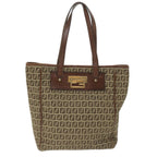 FENDI Zucchino Canvas Tote Bag Beigehk887