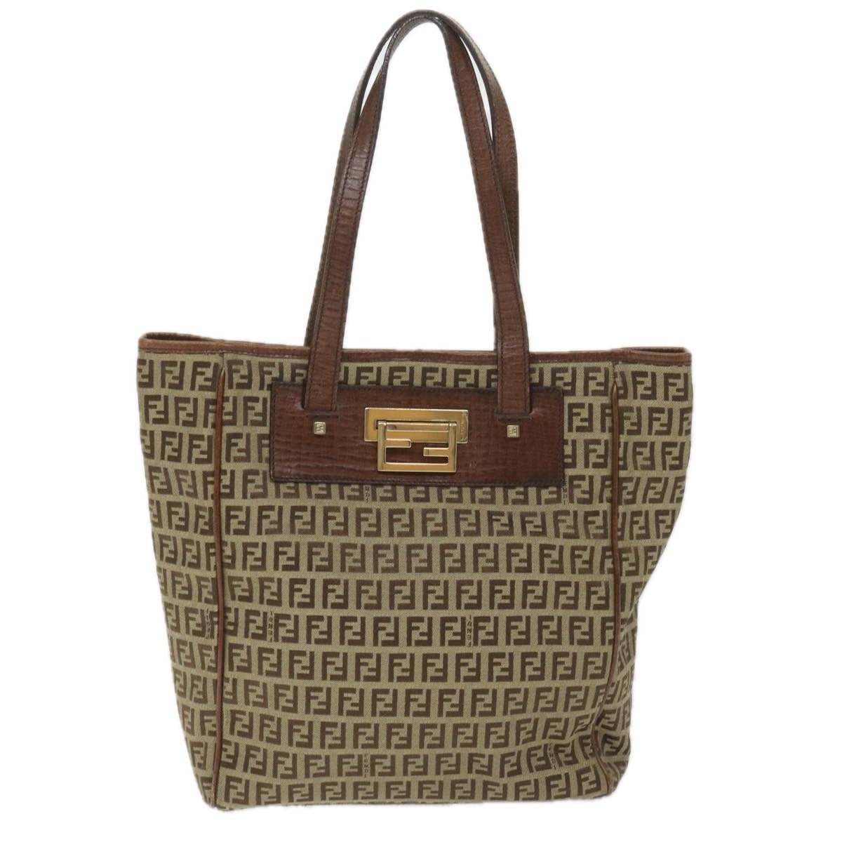 FENDI Zucchino Canvas Tote Bag Beigehk887
