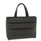 CELINE Macadam Canvas Tote Bag PVC Leather Black  hk888