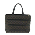 CELINE Macadam Canvas Tote Bag PVC Leather Black  hk888
