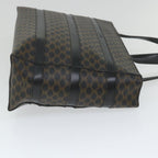 CELINE Macadam Canvas Tote Bag PVC Leather Black  hk888