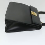 CELINE Hand Bag Leather 2way Black  hk901