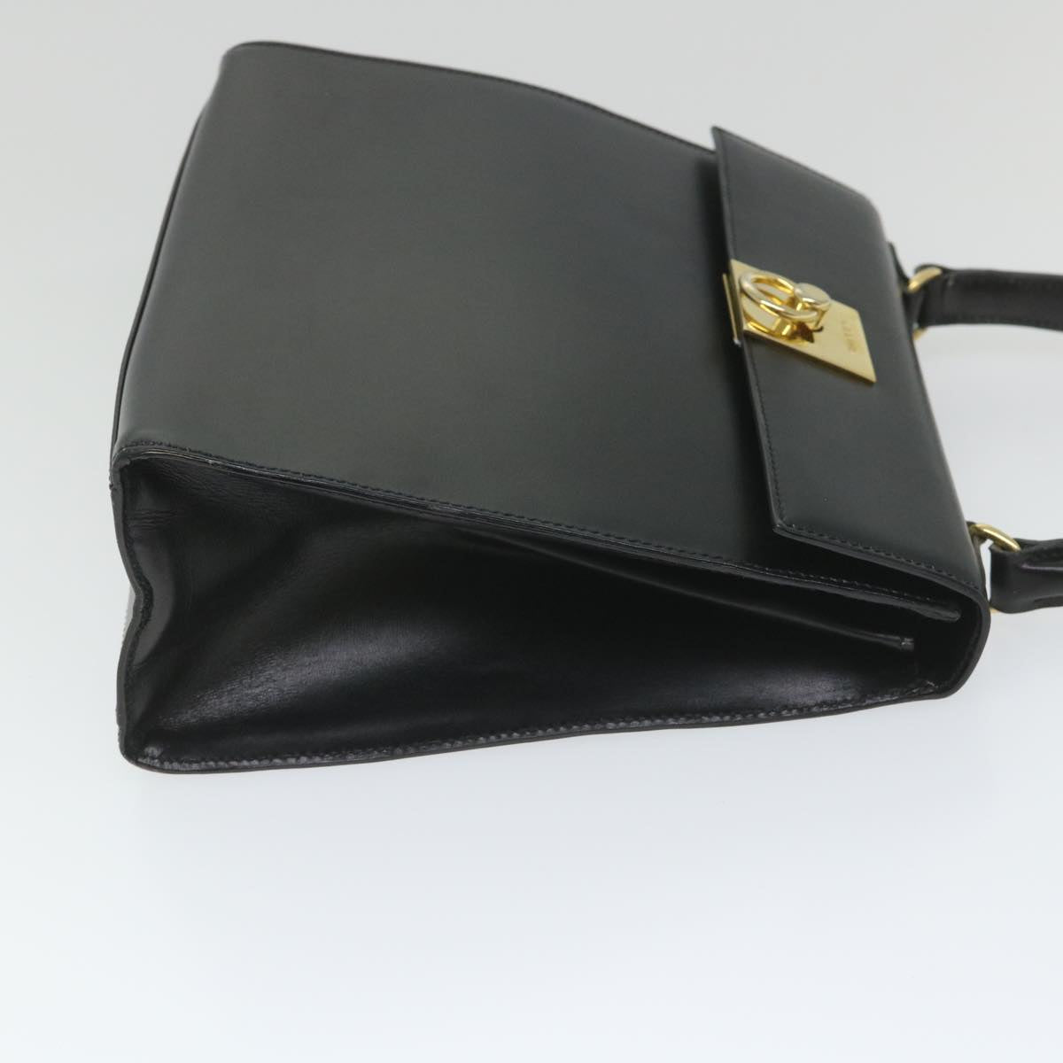 CELINE Hand Bag Leather 2way Black  hk901