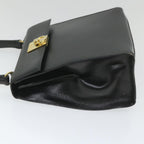 CELINE Hand Bag Leather 2way Black  hk901