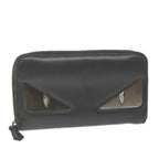 FENDI Long Wallet Leather Grayhk904