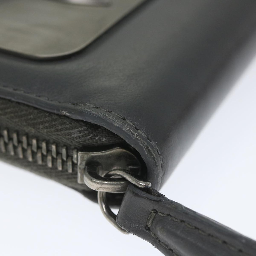 FENDI Long Wallet Leather Grayhk904