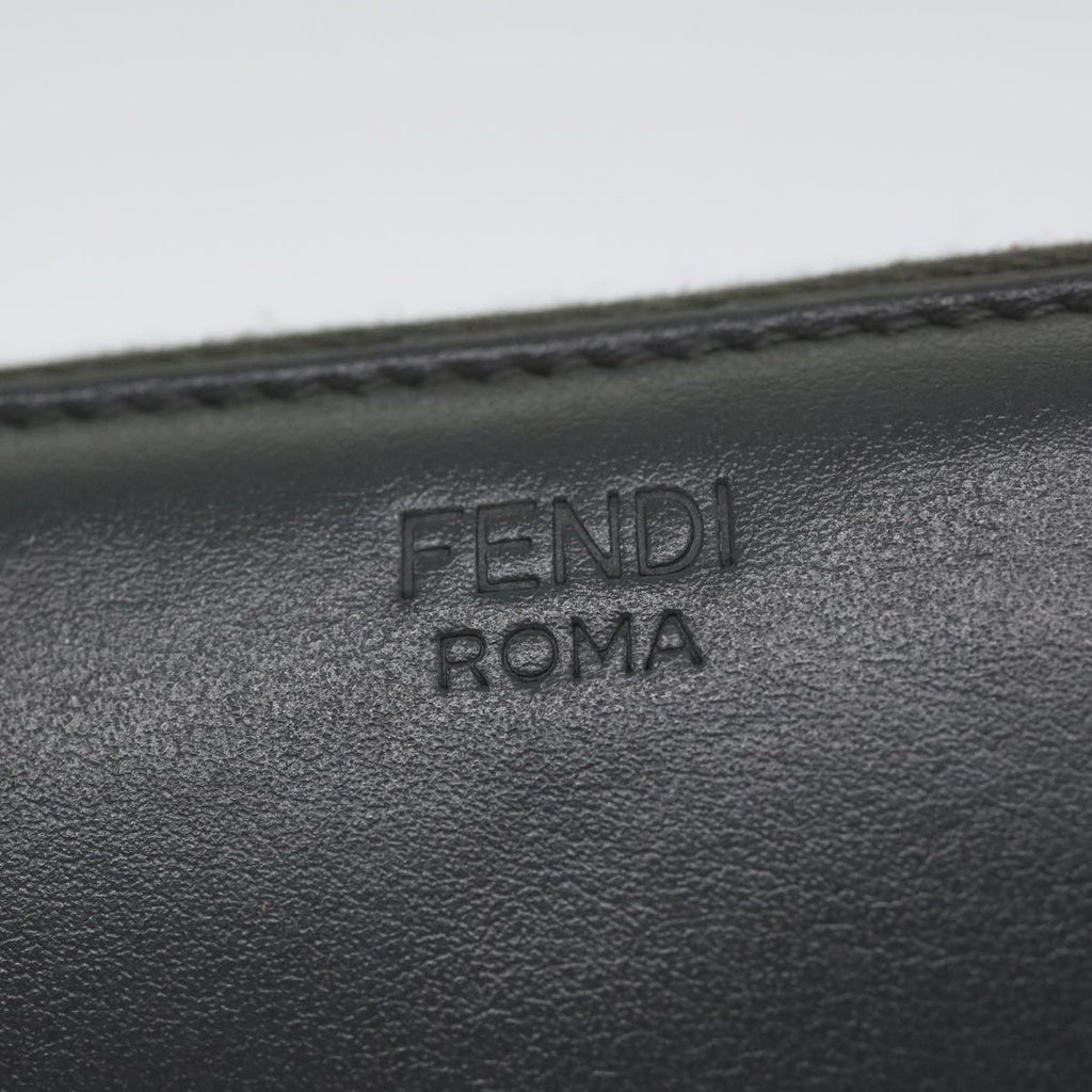 FENDI Long Wallet Leather Grayhk904