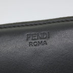 FENDI Long Wallet Leather Grayhk904