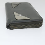 FENDI Long Wallet Leather Grayhk904