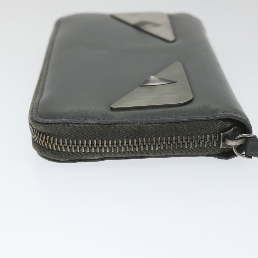 FENDI Long Wallet Leather Grayhk904