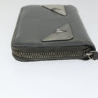 FENDI Long Wallet Leather Grayhk904