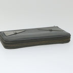 FENDI Long Wallet Leather Grayhk904