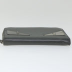 FENDI Long Wallet Leather Grayhk904