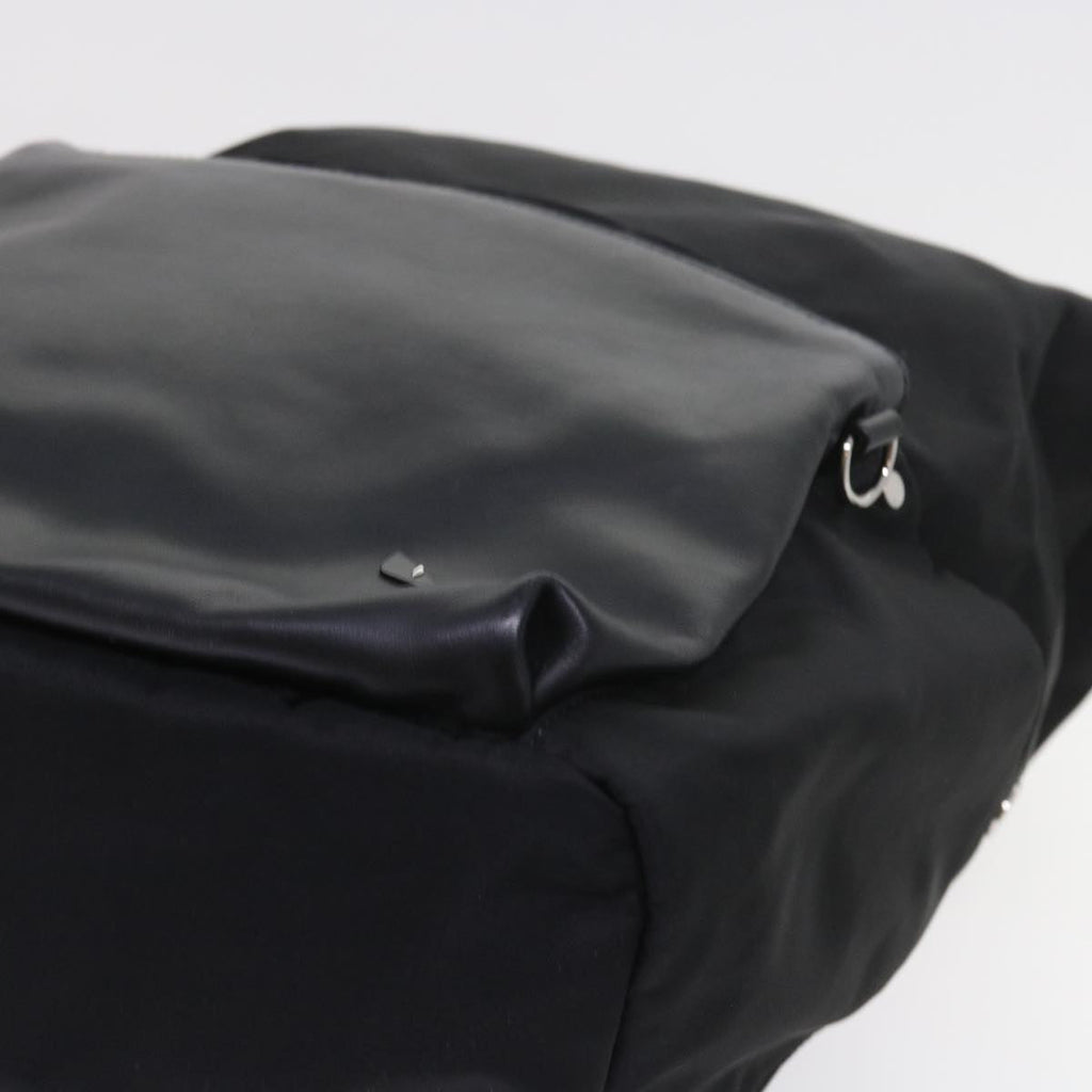 FENDI Backpack Nylon Leather Blackhk906